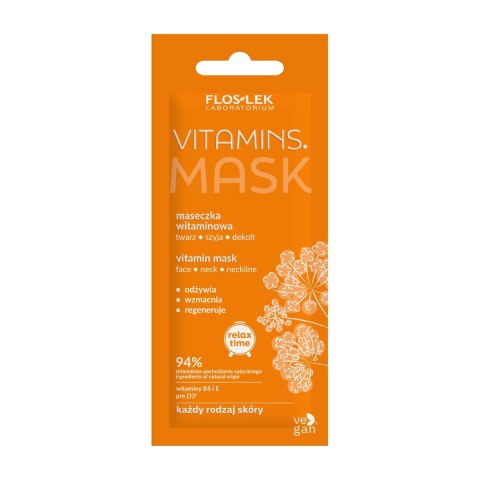 Floslek Relax Time maseczka witaminowa Vitamins na twarz,szyję i dekolt 6 ml