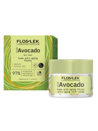 FLOS-LEK FLOSLEK richAvocado Krem Anti-aging tłusty na dzień i noc - skóra sucha 50ml