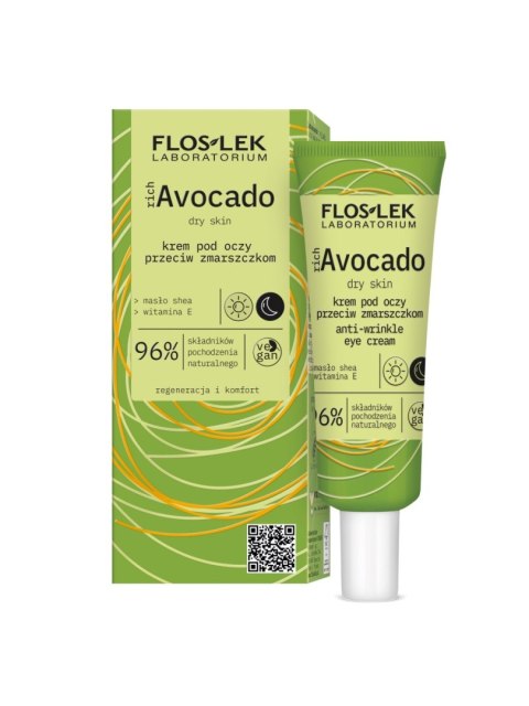 Floslek richAvocado krem pod oczy przeciw zmarszczkom - skóra sucha 30 ml