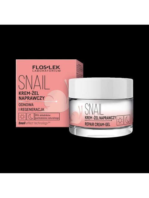 FLOS-LEK Floslek SNAIL Krem odbudowujący na dzień i na noc - 50 ml