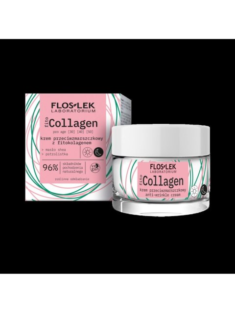 FLOS-LEK Floslek fitoCOLLAGEN pro age Krem przeciwzmarszczkowy z fitokolagenem na dzień i na noc 50 ml