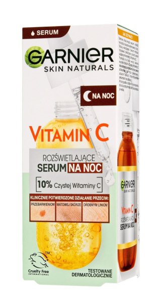 Garnier Skin Naturals rozświetlające serum na noc 10% Vitamin C 30 ml
