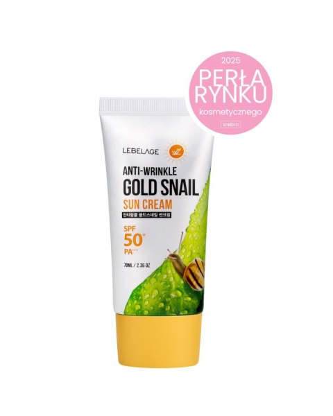 Lebelage krem do twarzy SPF 50+ przeciwzmarszczkowy - ślimak 70 ml