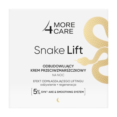 Long 4 Lashes More4Care Snake Lift odbudowujący krem przeciwzmarszczkowy na noc 50 ml