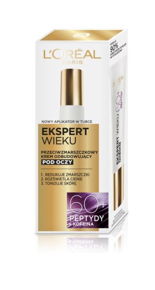 L'Oréal Paris LOREAL Ekspert Wieku 60+ przeciwzmarszczkowy krem odbudowujący pod oczy 15 ml