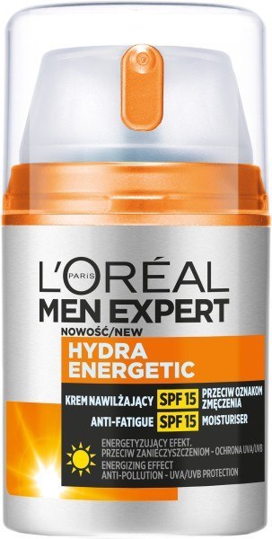 L'Oréal Paris Men Expert Hydra Energetic krem nawilżający przeciw oznakom zmęczenia SPF 15 50 ml