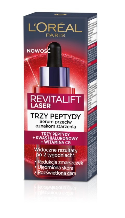 L'Oréal Paris Revitalift Laser serum przeciwzmarszczkowe z trzema peptydami 30 ml