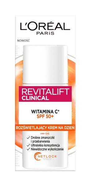 L'Oréal Paris LOREAL Revitalift Clinical Witamina C* rozświetlający krem na dzień SPF 50+ 50 ml