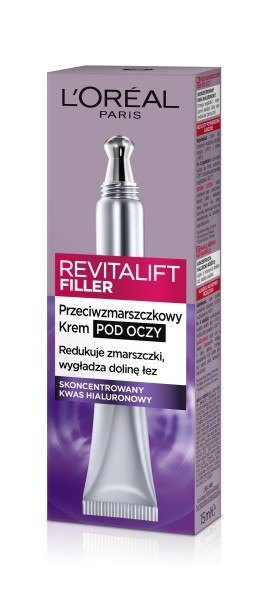 L'Oréal Paris LOREAL Revitalift Filler przeciwzmarszczkowy krem pod oczy 15 ml