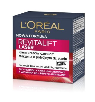 L'Oréal Paris Revitalift Laser krem przeciw oznakom starzenia o potrójnym działaniu na dzień 50 ml