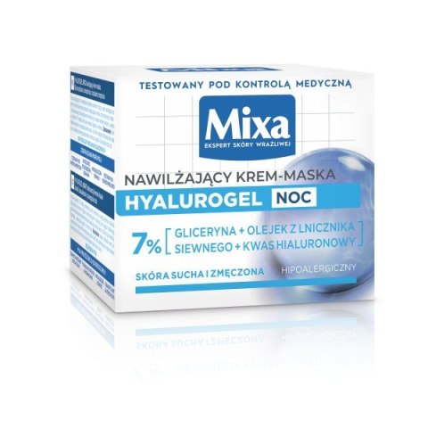 LOREAL MIXA Hyalurogel Noc Nawilżający Krem-maska na noc 50 ml