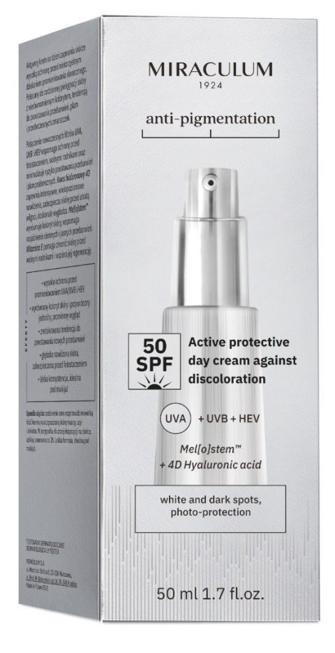 Miraculum Anti-Pigmentation Aktywny krem przeciw przebarwieniom SPF 50 50 ml