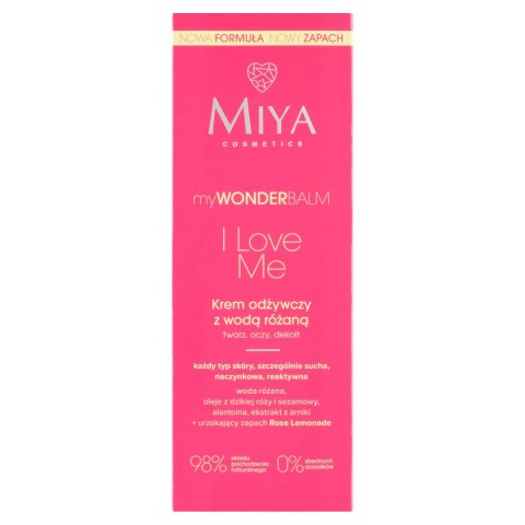 Miya myWONDERbalm i Love Me krem odżywczy z wodą różaną 75 ml