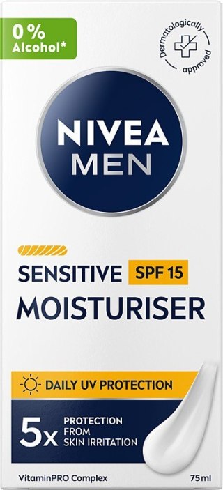 Nivea MEN krem 75 ml Sensitive d/twarzy SPF 15