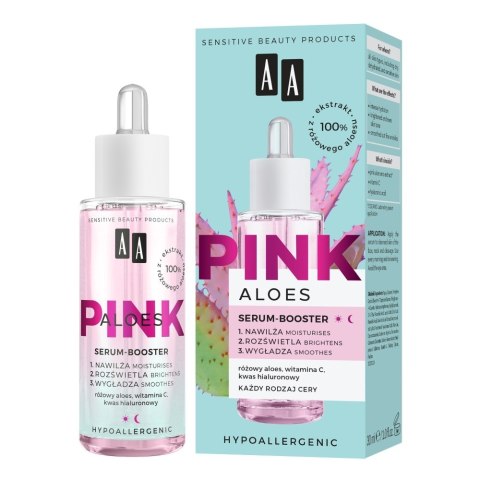 AA Pink Aloes serum-Booster na dzień i noc - do każdego rodzaju cery 30 ml