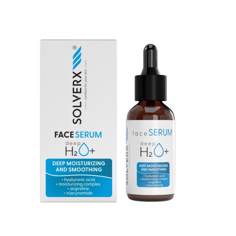 Solverx Deep H2O+ serum do twarzy głęboko nawilżające - skóra sucha i odwodniona 30 ml