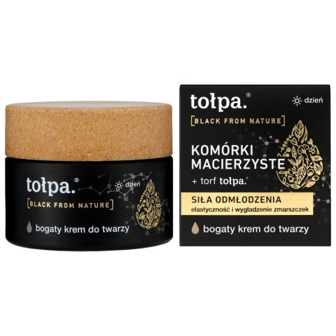 Tołpa Black From Nature bogaty krem do twarzy na dzień - siła odmłodzenia 50 ml