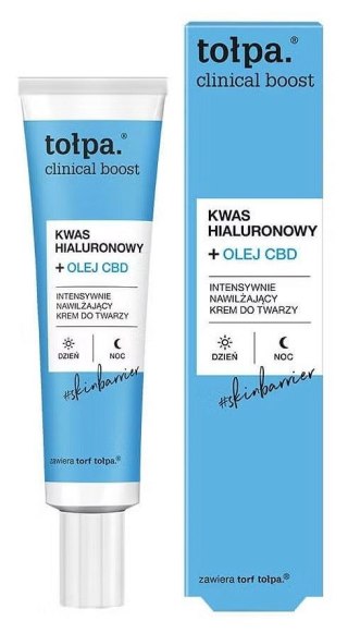 Tołpa Clinical Boost Kwas hialuronowy + olej CBD krem nawilżający do twarzy 40 ml