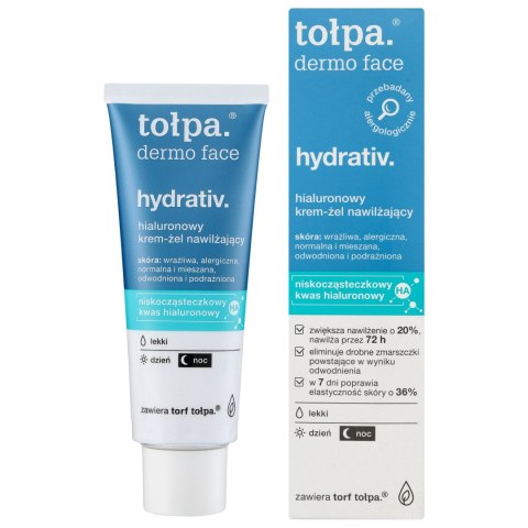 Tołpa Dermo Face Hydrativ hialuronowy lekki krem-żel nawilżający na dzień i noc 40 ml