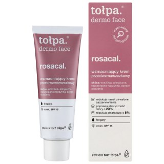 Tołpa Dermo Face Rosacal wzmacniający krem przeciwzmarszczkowy SPF 15 na dzień - bogaty 40 ml