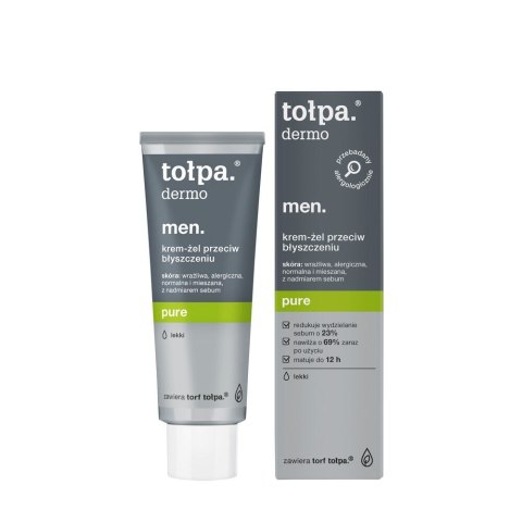 Tołpa Dermo Men krem-żel przeciw błyszczeniu lekki Pure 40 ml