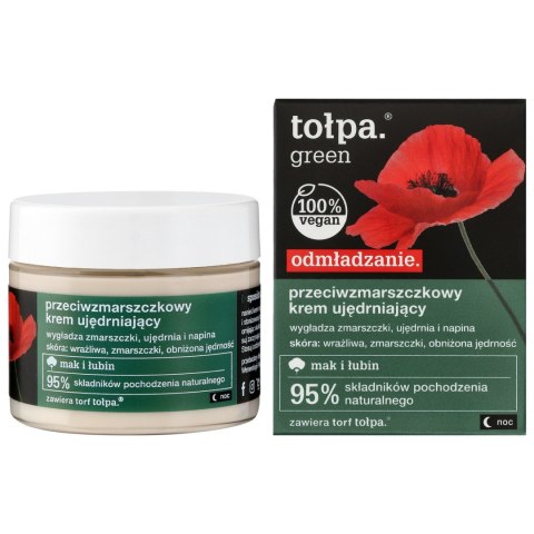 Tołpa Green Odmładzanie krem przeciwzmarszczkowy ujędrniający na noc 50 ml
