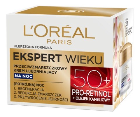 AG LOREAL LOR DERMO EX WIEKU 50+ Krem n/noc&