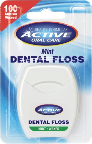BEAUTY FORMULAS Beauty Formulas Active Oral Care Nić dentystyczna miętowa woskowana