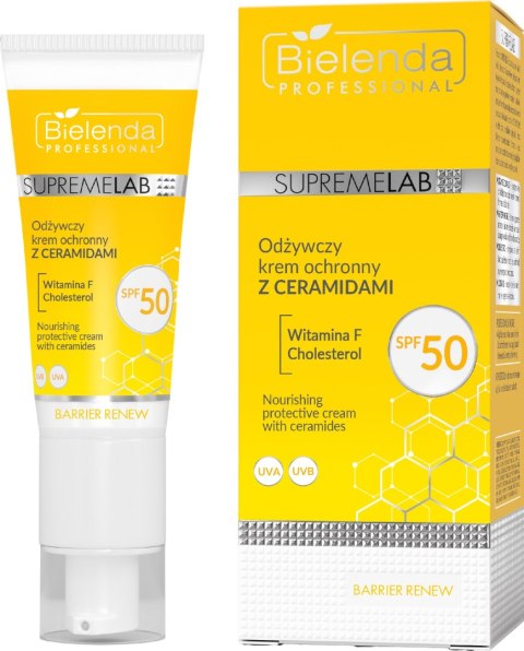 Bielenda Professional Supremelab Barrier Renew odżywczy krem ochronny z ceramidami SPF 50 40 ml