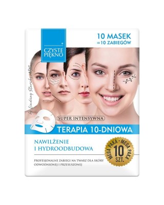 Czyste Piękno Terapia 10-dniowa maseczki do twarzy nawilżenie i hydroodbudowa.