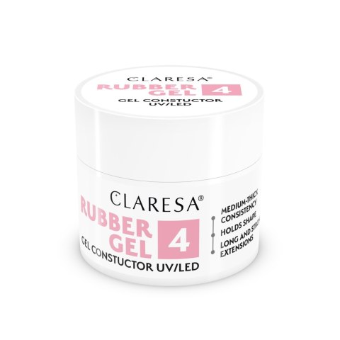 CLARESA NAILS CLARESA Rubber Gel Żel do budowania i przedłużania paznokci 04 - 12 g
