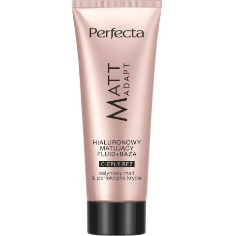 DAX PERFECTA Matt Adapt Hialuronowy Matujący Fluid+Baza do twarzy - ciepły beż 30ml
