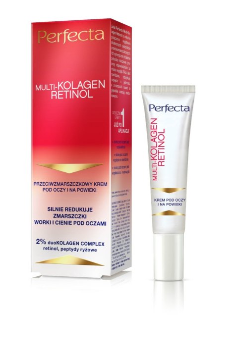 Perfecta Multikolagen Retinol krem przeciwzmarszczkowy pod oczy i na powieki 15 ml