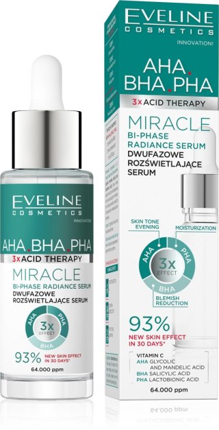 Eveline 3 x Acid Therapy Miracle dwufazowe serum rozświetlające do twarzy 30 ml