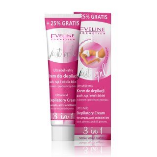 EVELINE EVELINE Just Epil Ultradelikatny krem do depilacji pach, rąk i okolic bikini 3w1 125 ml