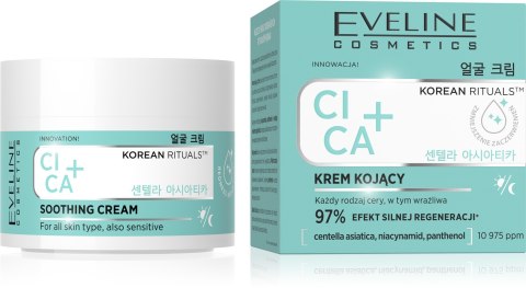Eveline Korean Rituals krem do twarzy kojący Cica+ 50 ml