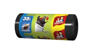 JAN N. GROSIK Sarantis Jan Niezbędny Worki na śmieci HD czarne 35L