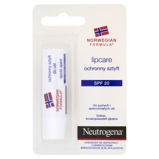 JOHNSON Neutrogena Formuła Norweska Ochronny sztyft do ust Lipcare SPF 20 4.80g