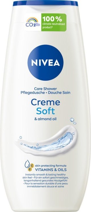 NIVEA NIVEA Care Shower Kremowy żel pod prysznic z olejkiem migdałowym Creme Soft 250 ml