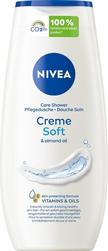 NIVEA NIVEA Care Shower Kremowy żel pod prysznic z olejkiem migdałowym Creme Soft 250 ml
