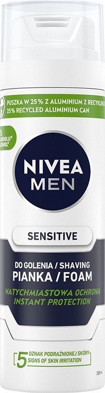 NIVEA NIVEA MEN Łagodząca pianka do golenia Sensitive 200 ml