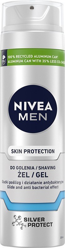 NIVEA NIVEA MEN Żel do golenia Silver Protect 200 ml