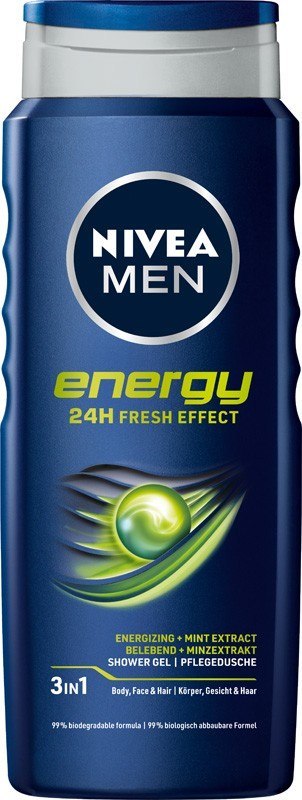 NIVEA NIVEA MEN Żel pod prysznic Energy 24H Fresh Effect 500 ml