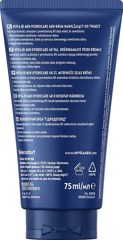 Nivea Men HydroCare krem do twarzy nawilżający 75 ml