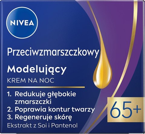 Nivea przeciwzmarszczkowy + modelujący krem 65+ na noc 50 ml