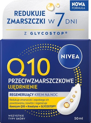 Nivea Q10 przeciwzmarszczkowe Ujędrnienie regenerujący krem na noc - wszystkie typy skóry 50 ml