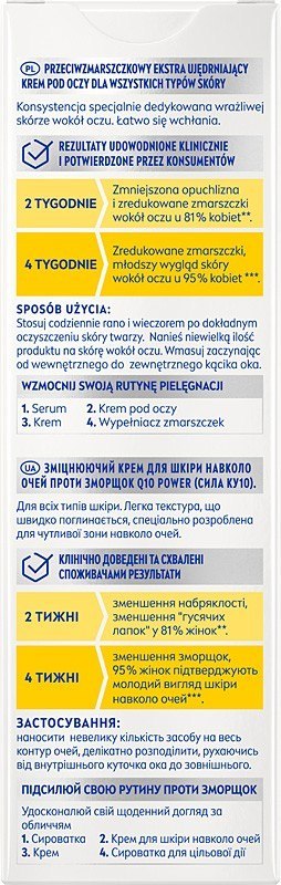 Nivea Q10 przeciwzmarszczkowy krem ujędrniający pod oczy z koenzymem Q10 15 ml