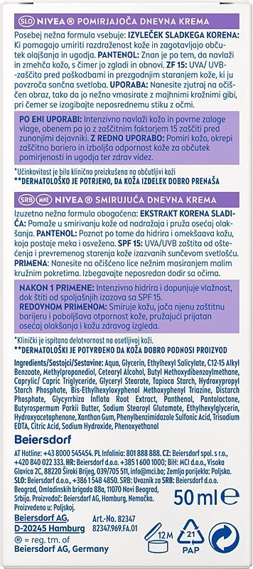 Nivea V 24H NAWILŻENIA krem n/dzień kojący 82347
