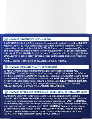 Nivea V 24H NAWILŻENIA+REGENER krem n/noc cnm