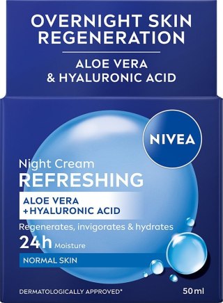 Nivea V 24H NAWILŻENIA+REGENER krem n/noc cnm